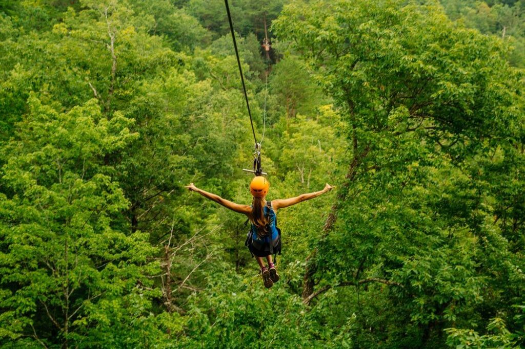 Pigeon Zipline Tour in Gatlinburg, Smoky Mountains