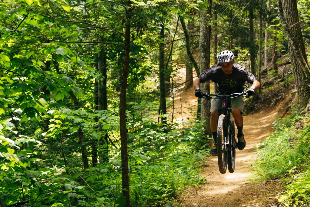 double track mountain biking trails