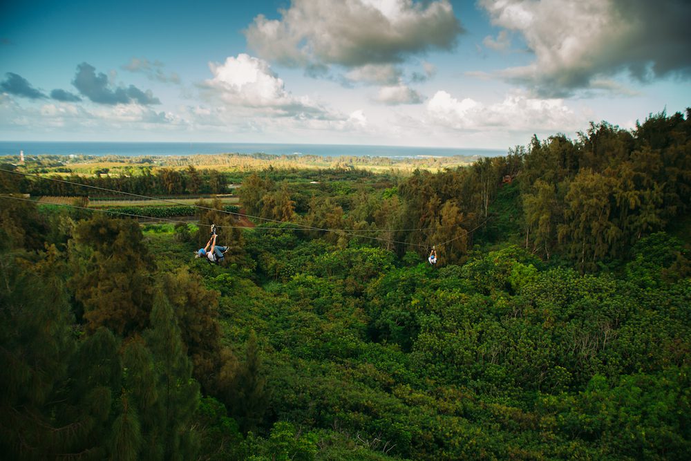 Stunning photo of the CLIMB Works Keana Farms zipline course.