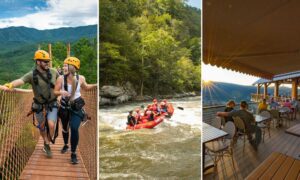 zipline, whitewater rafting, and dinner at anakeesta
