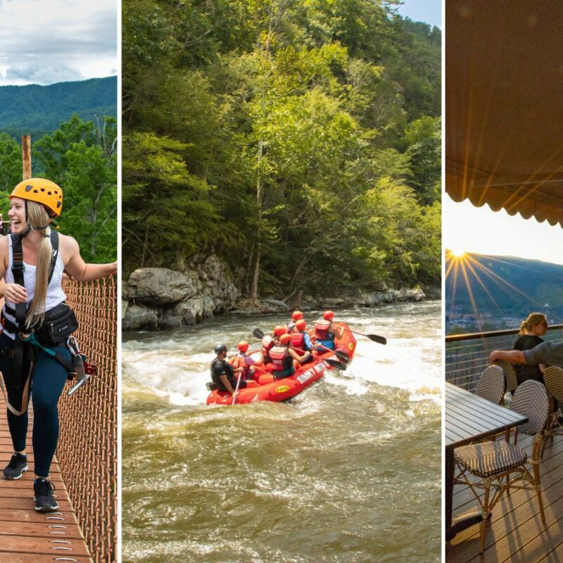 zipline, whitewater rafting, and dinner at anakeesta