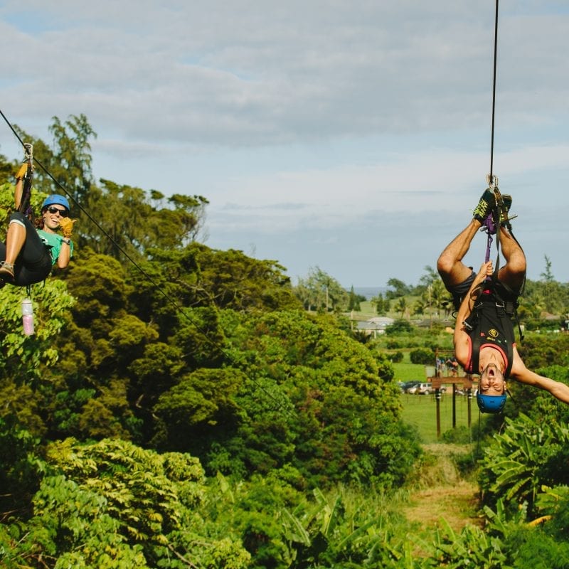 family ziplining in oahu