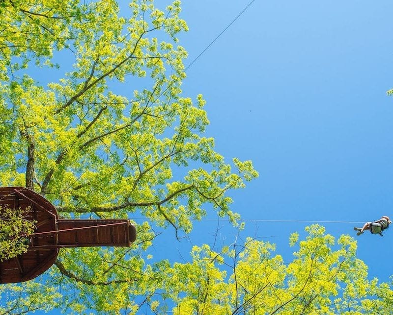 ziplining in Gatlinburg