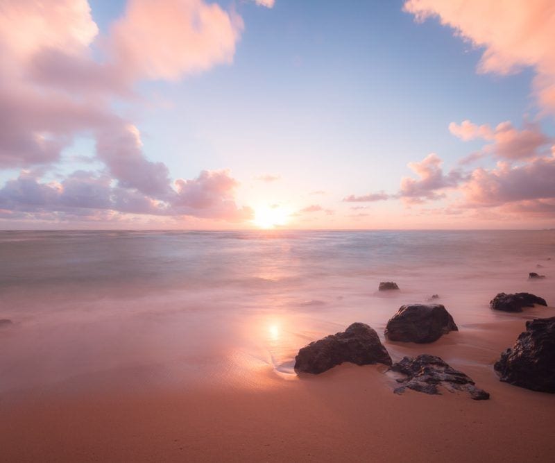 sunrise in oahu